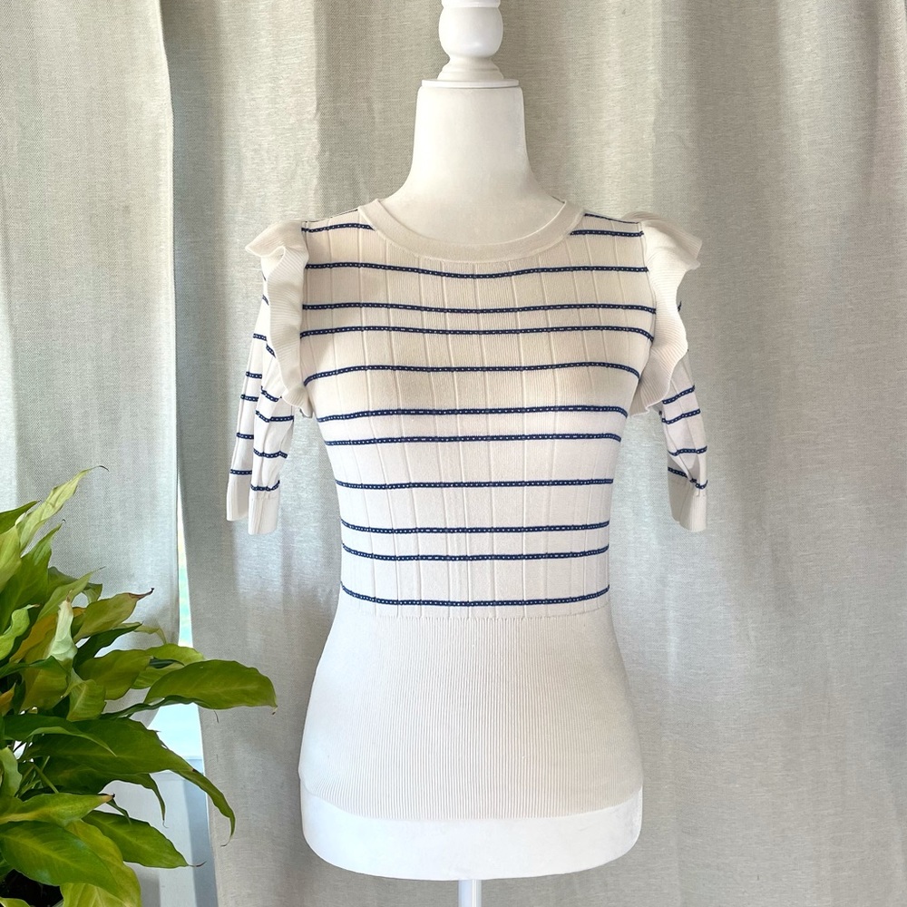 Ann Taylor Ruffle Sweater XS